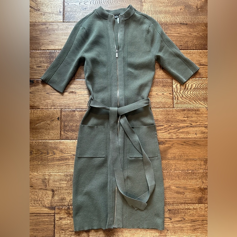 Venus olive green sweater dress XS - Picture 3 of 8